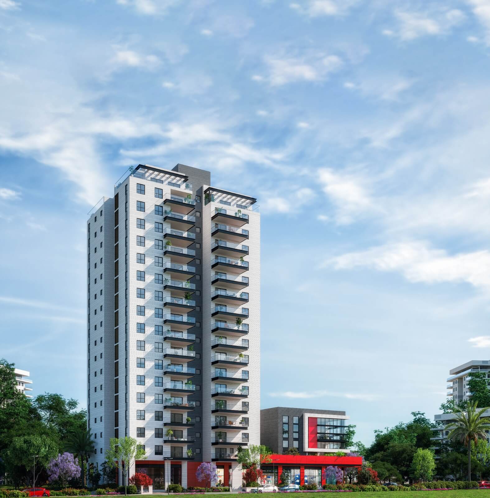 רחוב פתח תקווה, נתניה הקמת פרויקט משולב הכולל 66 דירות מגורים, שטחי מסחר ומשרדים ושטחי ציבור