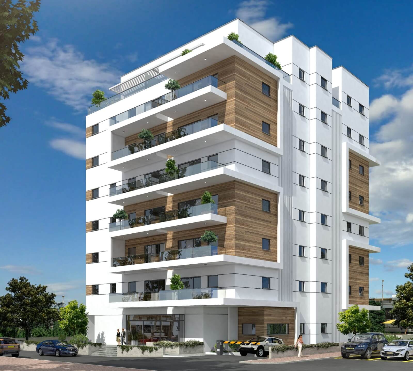 ראשון לציון 5 ו- 7 הרצליה הריסת בנין ותיק והקמת מבנה חדש הכולל 37 דירות מגורים